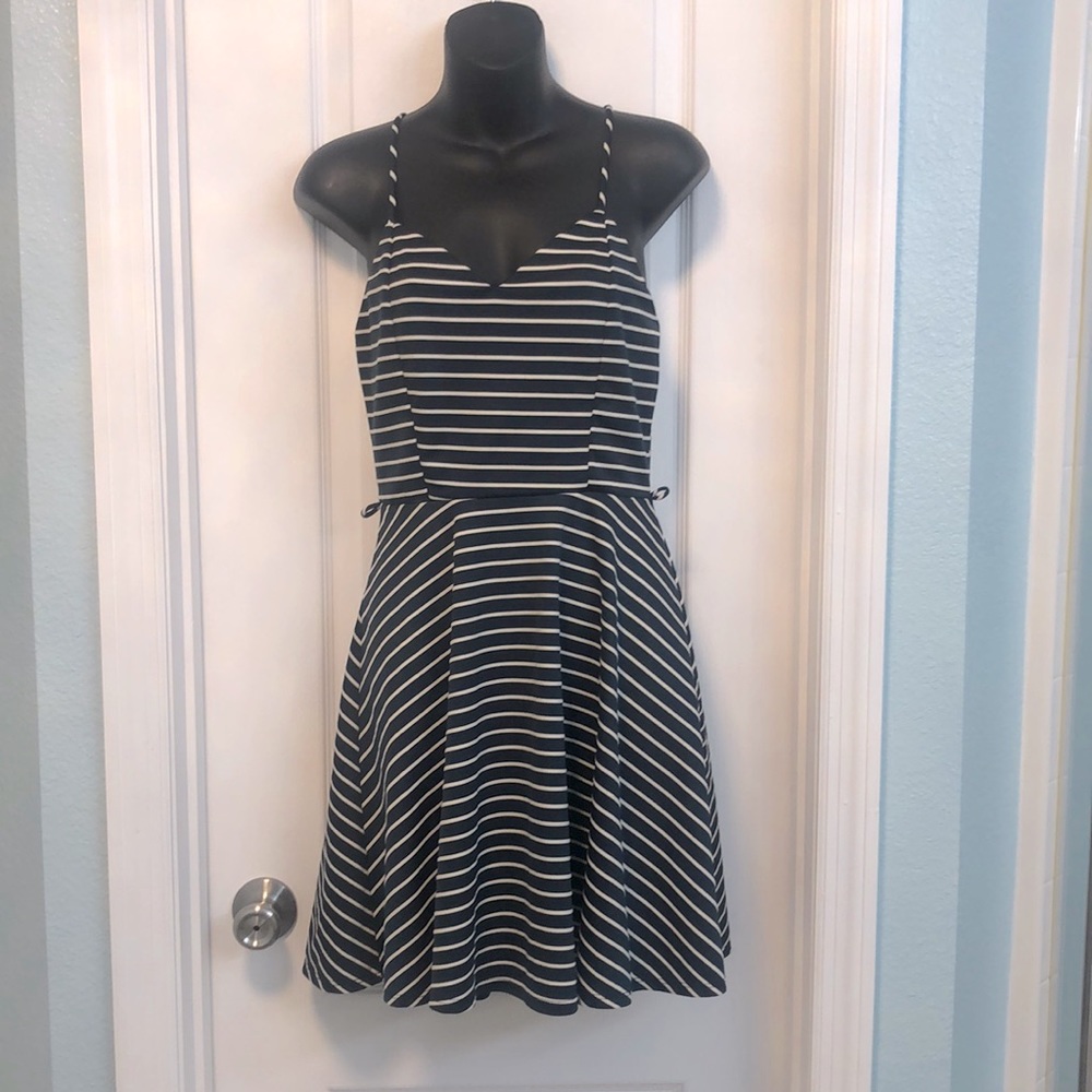 Style Rack blue and white striped sundress.